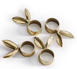 The Emily &amp; Meritt Bunny Ear Napkin Ring, Set of 4