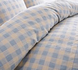 Dalton Check Linen Cotton Duvet Cover