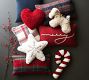 Cozy Teddy Faux Fur Candy Cane Shaped Pillow