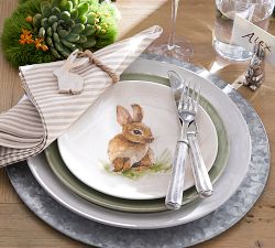 Silver Bunny Placecard Holder, Set of 4