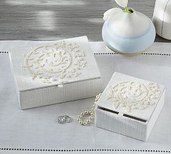 Artisanal Vintage Beaded Jewelry Boxes