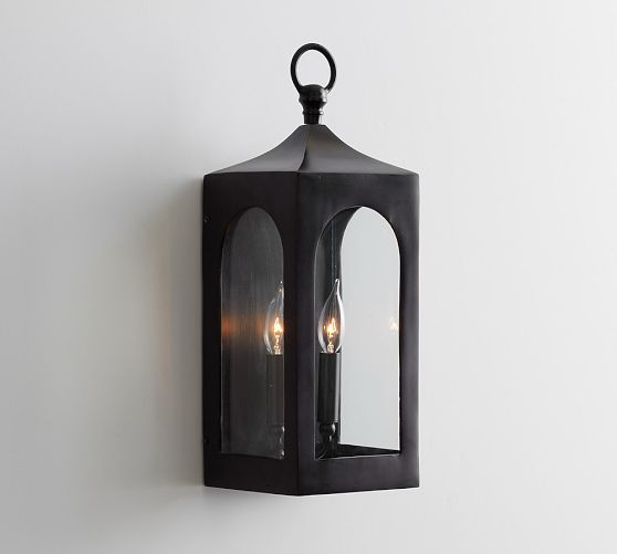 Caleb Outdoor Metal Lantern Sconce (20