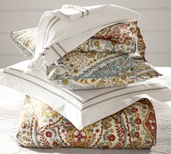 Pearl Embroidered 280-Thread-Count Boudoir Pillow Cover
