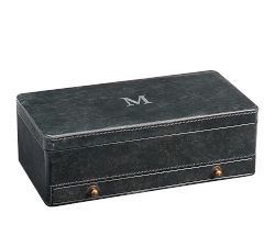 Saddle Leather Valet, Charcoal