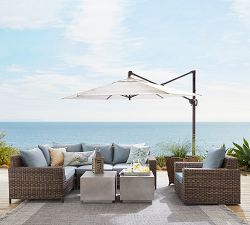 Torrey Wicker 4-Piece Square Arm Outdoor Sectional (101")