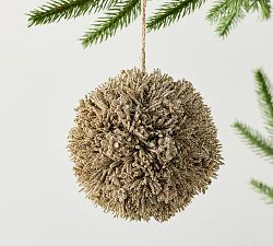 Sparkly Textured Gold Ball Ornament