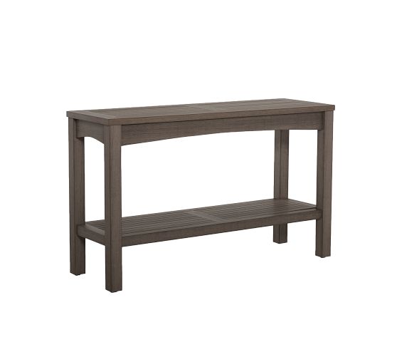 Tropez 52" Faux Teak Console Table, Shadow