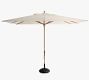 10' Rectangular Outdoor Patio Umbrella &ndash; Teak Frame​