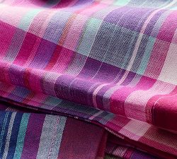 Madras Plaid Organic Cotton Napkins - Set of 4