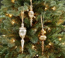 Monique Lhuillier Neve Mercury Glass Finial Ornaments