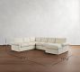 PB Comfort Modern Roll Arm Slipcovered L-Shaped Chaise Sectional (137")