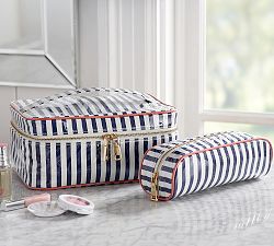 Stripe Print Train Case, Set of 2