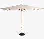 10' Rectangular Outdoor Patio Umbrella &ndash; Teak Frame​