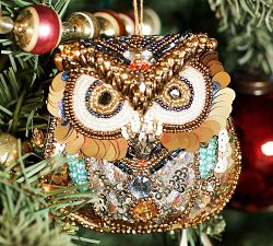 Beaded Owl Ornament