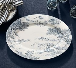 Brandon Maxwell Groveland Toile Oval Serving Platter