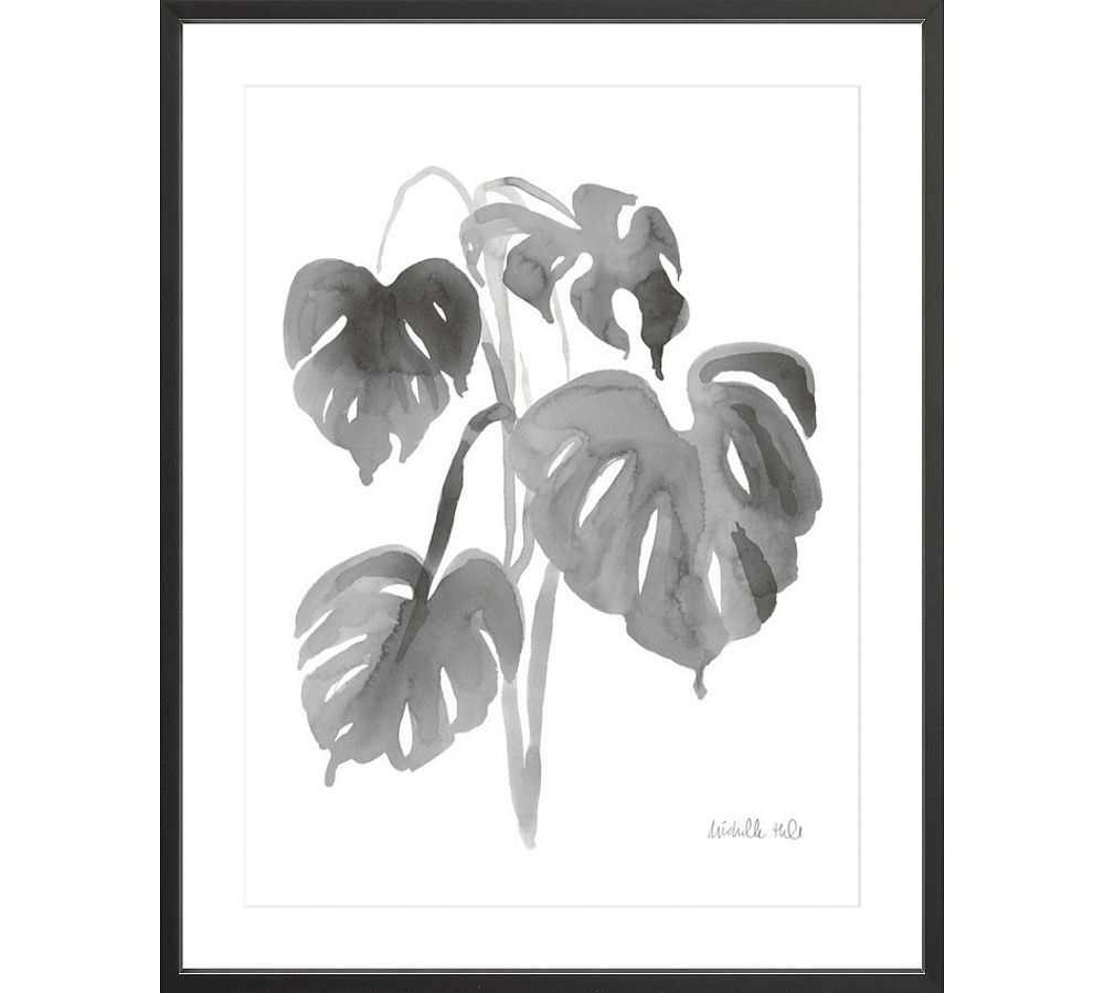 Custom Framed - Graphite Monstera by The Artists Studio by Pottery Barn