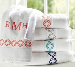 Liza Embroidered 700-Gram Weight Bath Towel