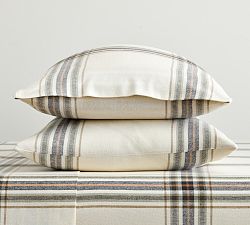 Open Box: Logan Plaid Flannel Pillowcases, King, Set of 2 - Multi