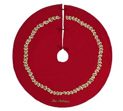 Personalized Crewel Garland Tree Skirt