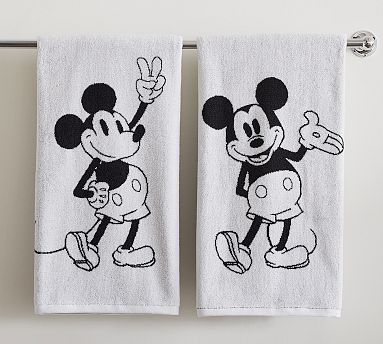 Disney Mickey Mouse Organic Reversible Towel | Pottery Barn