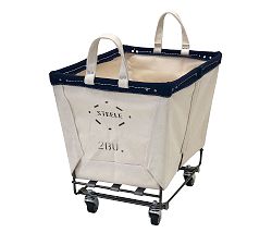 Medium Rectangle Canvas Laundry Basket with Wheels