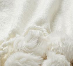 Naomi Fur Pom Pom Throw