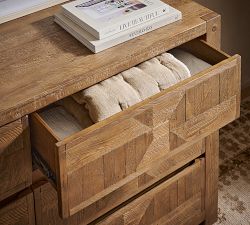 Reclaimed Parquet 6-Drawer Dresser (58.5")