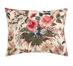 Rose Floral Stripe Reversible Sham
