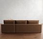 Westwood Square Arm Deep Seat Leather 3-Piece L-Shaped Sectional (122")