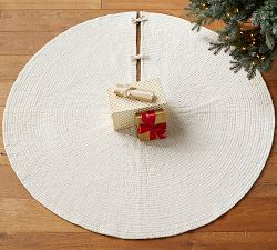 Channel Quilted Velvet Tree Skirt