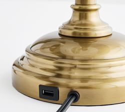 Chelsea Metal Adjustable USB Table Lamp (28"-32")