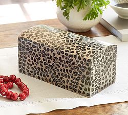 Ivory/Black Flower Pattern Box