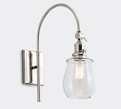 Petite Glass Arc Sconce (18'')
