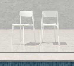 Pier Stackable Outdoor Side Chairs - Set of 2