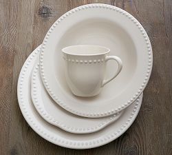 Emma Beaded Stoneware Soup Bowls - Set of 4