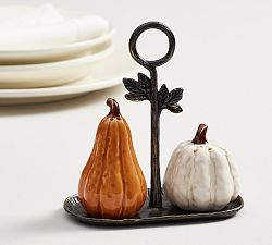 Gourd Stoneware Salt &amp; Pepper Shakers