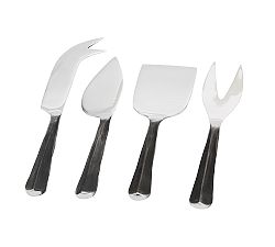 Ridge Blackened Cheese Knives, Set of 4