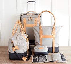 Rive Wheeled Luggage - Taupe/Cognac