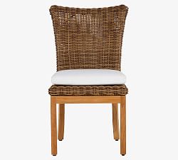 Sisilia Teak &amp; Wicker Outdoor Dining Chair
