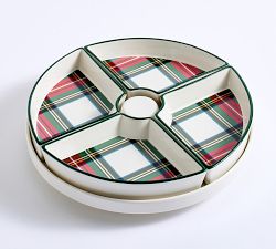 Stewart Plaid Multi-Section Lazy Susan