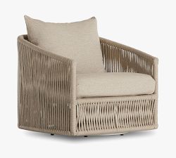 Pottery Barn Darley Rope Swivel Lounge Chair