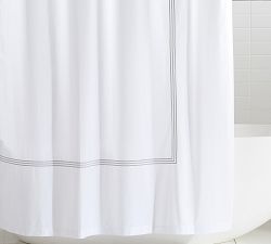 Grand Embroidered Organic Shower Curtain