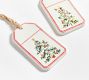 Gift Tag Ceramic Napkin Rings &amp; Place Card Holders - Set of 4