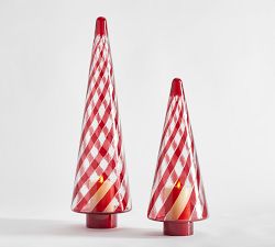Candy Striped Glass Tree Cloches