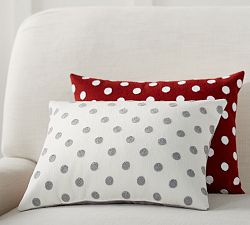 Polka Dot Crewel Pillow