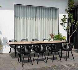 Spear Metal Outdoor Dining Table with Sinclair Metal Dining Armchair Dining Set - Thumbnail 3