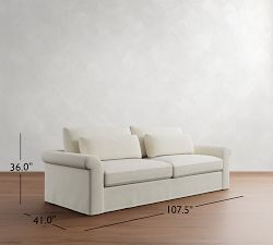 Westwood Roll Arm Deep Seat Slipcovered Sofa (71"-131")