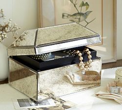 Antique Mirror Medium Jewelry Box