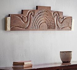 Carved Peacock Wall Art