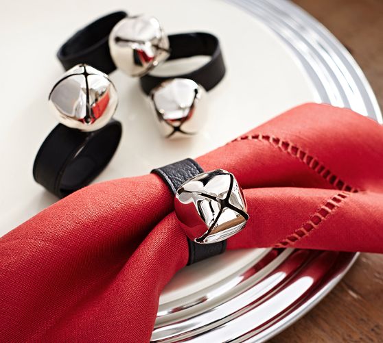 Jingle Bell Napkin Ring, Set of 4